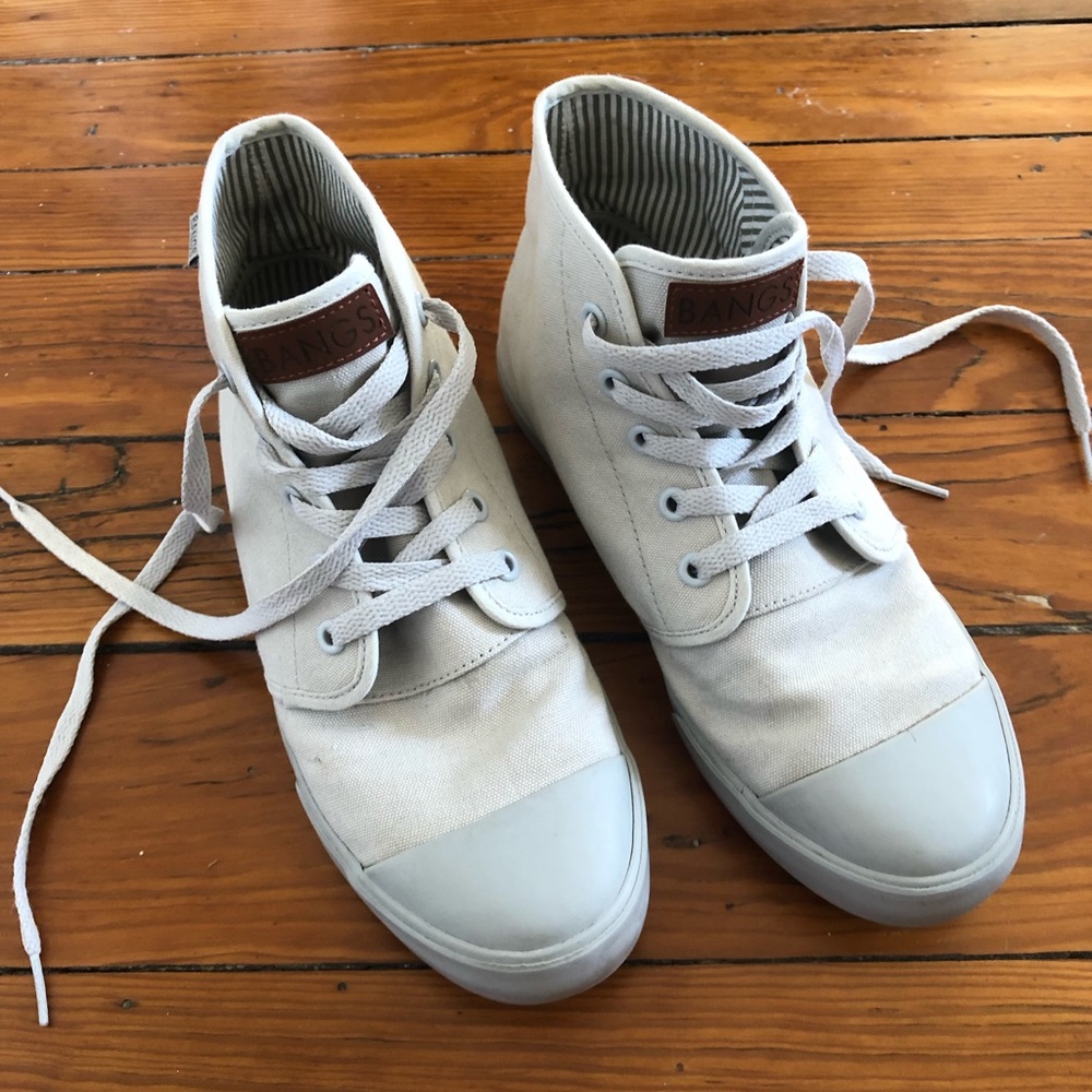 Light Gray Bangs High Top Sneakers